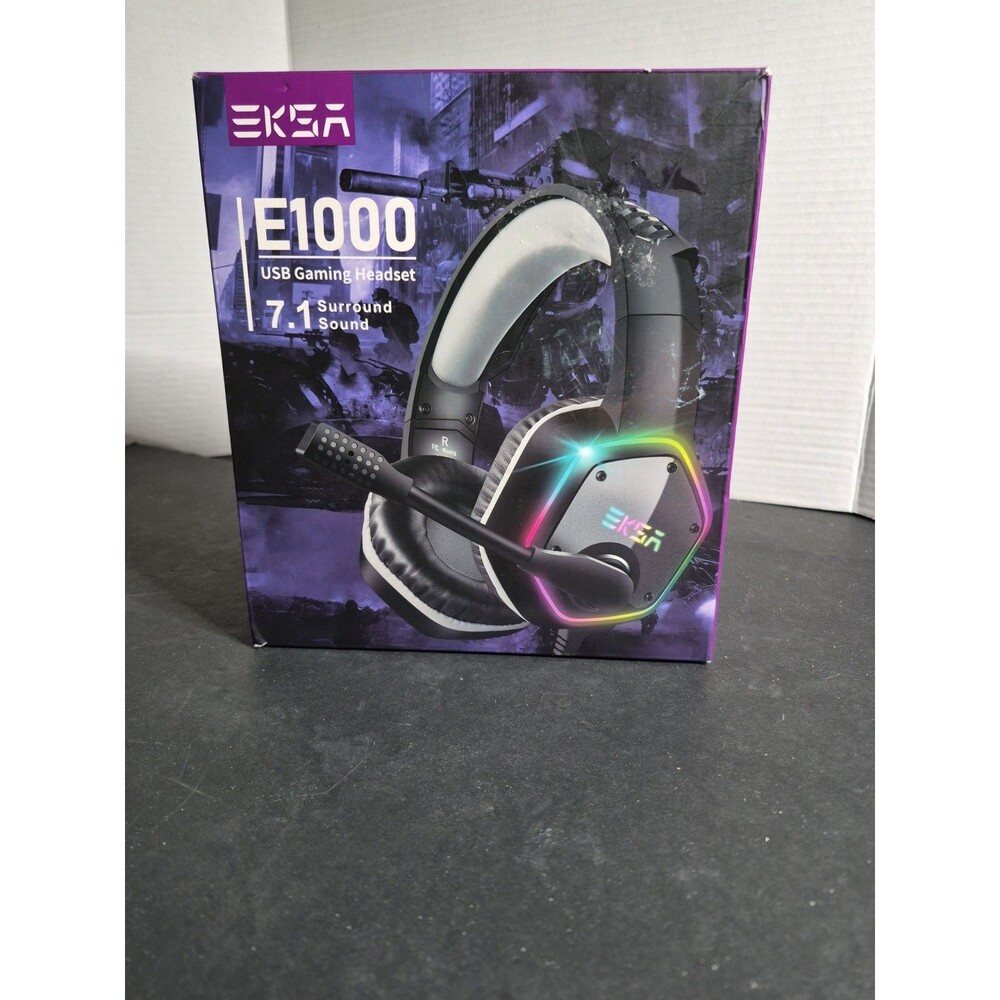 EKSA E1000 USB Gaming Headset/Headphones for PS4/PS5 Console Laptop PC w/ Mic